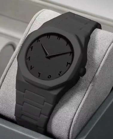 Men's Black Carbon Fiber Watch - Modern Stylish Design