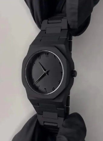 Men's Black Carbon Fiber Watch - Modern Stylish Design