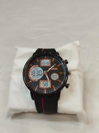 Men's Black Quartz Chronograph Watch Water Resistant