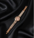Women's Rose Gold Quartz Watch with Chain Strap - 1 Pc