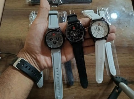 Men's Watch - Modern Stylish Rubber Strap Watch - Without Box - Random Design Dial- Art # M247 -FT900200k-WoBox-0035