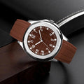 Men's Water Resistant Quartz Watch - 1 Pc with Textured Rubber Strap