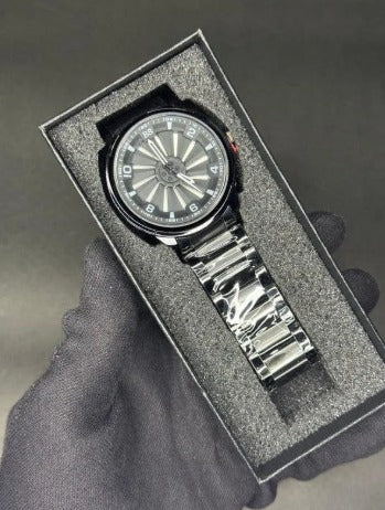 Stainless Steel Spinning Watch Multicolor Boxed
